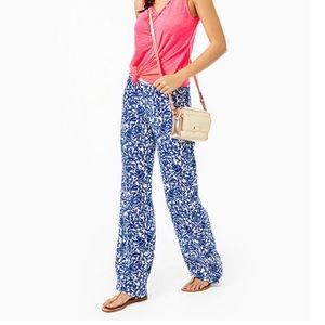 Lilly Pulitzer NWT 33” Beach Mid Rise Linen Palazzo Pant size Small